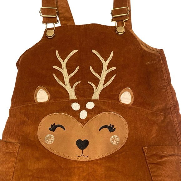 Adventure Wear by Copper Key Girl’s Corduroy Deer Dress Size 5 Brown Overall - Picture 9 of 10
